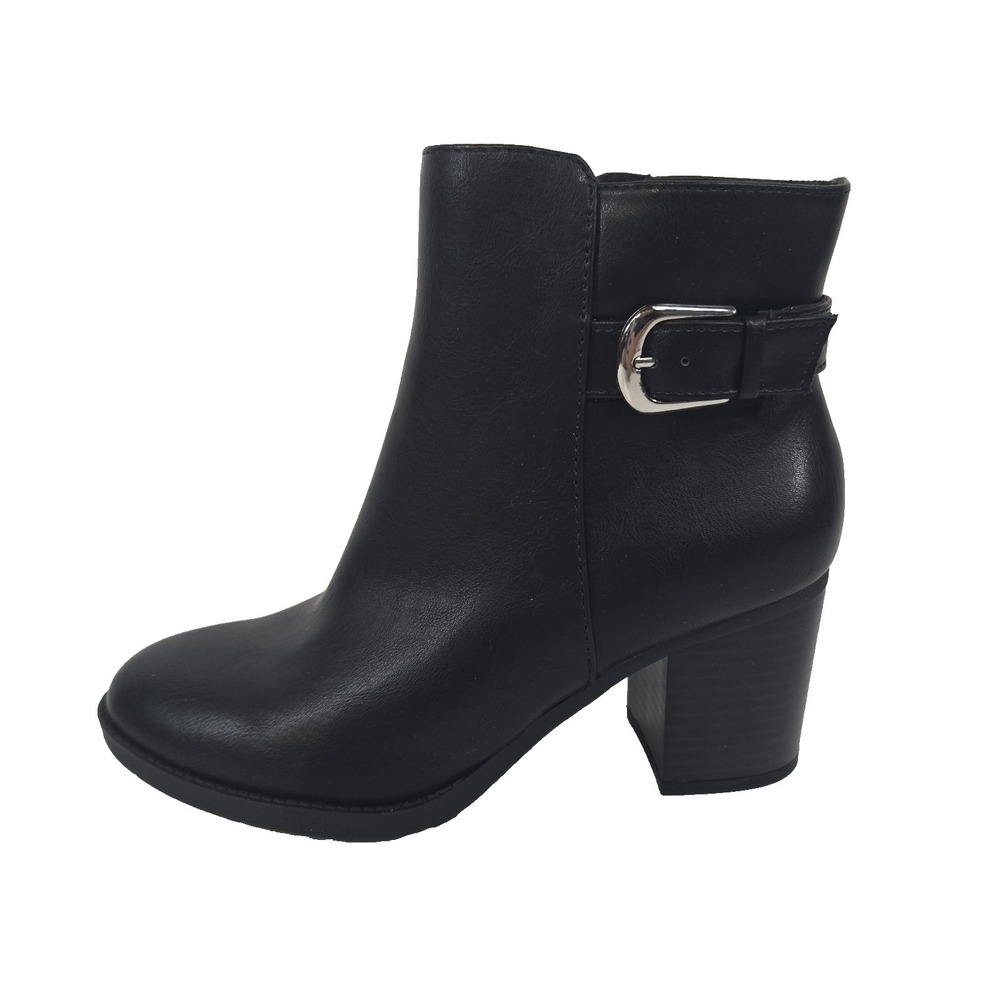 Style & Co Womens 6.5 Black Harlemm Buckle Booties NWOT
